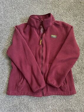 L.L. Bean Women’s Burgundy Fleece Jacket - Full-Zip Cozy Layer